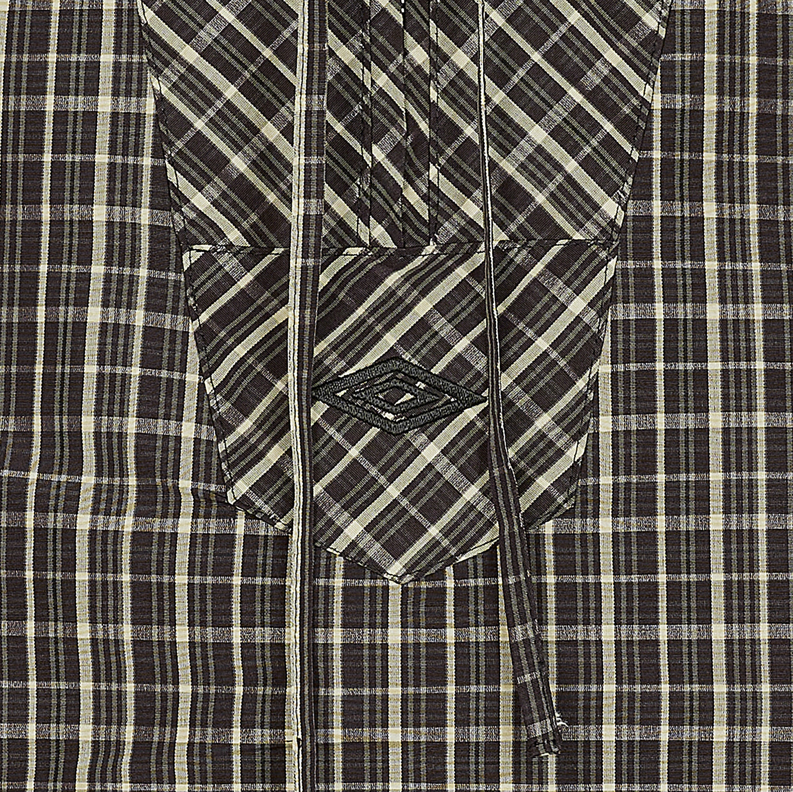 CHECK MASKED ANORAK DARK BROWN