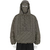 CHECK MASKED ANORAK DARK BROWN