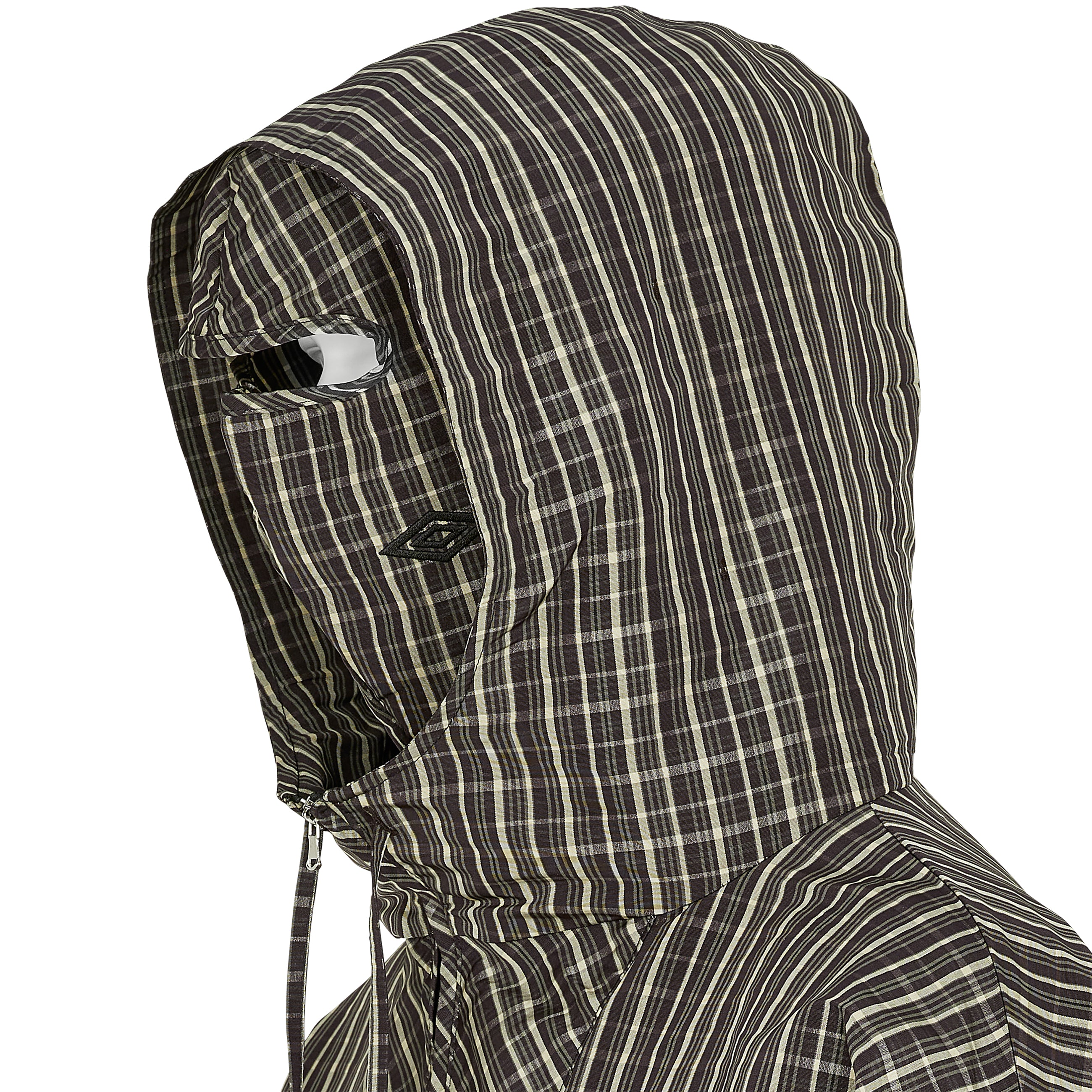 CHECK MASKED ANORAK DARK BROWN