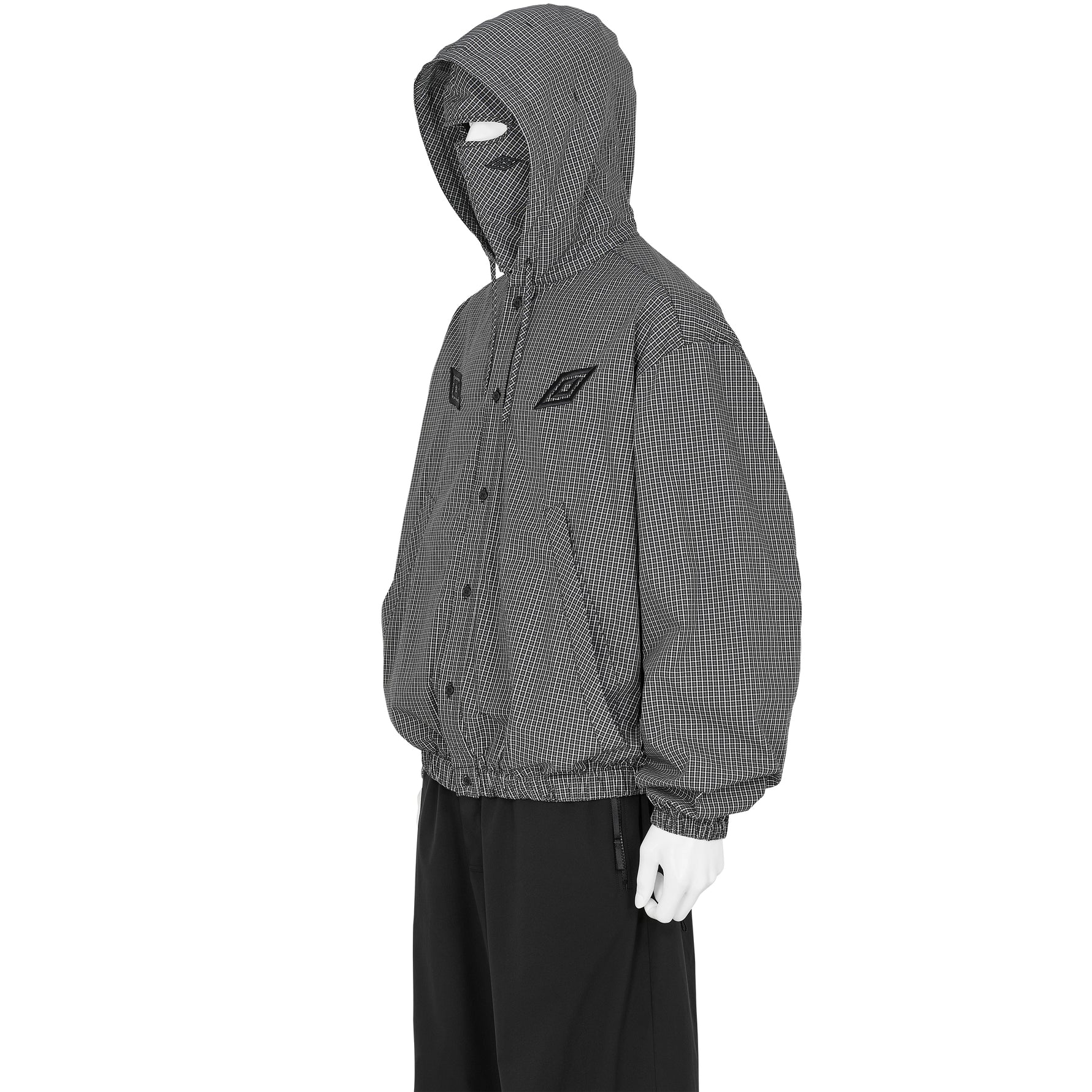 GINGHAM CHECK MASKED SHIRT BLACK BROWN