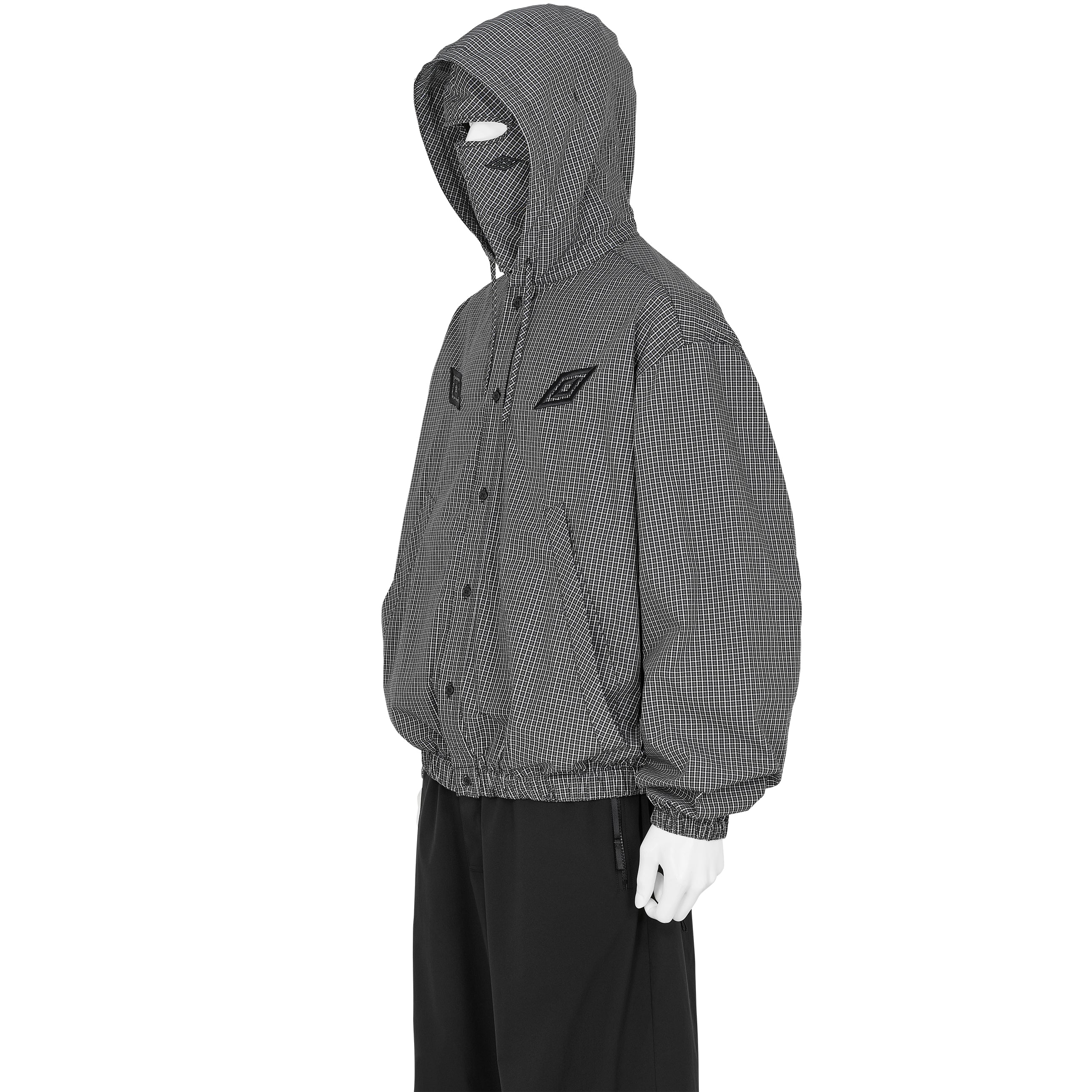 GINGHAM CHECK MASKED SHIRT BLACK BROWN