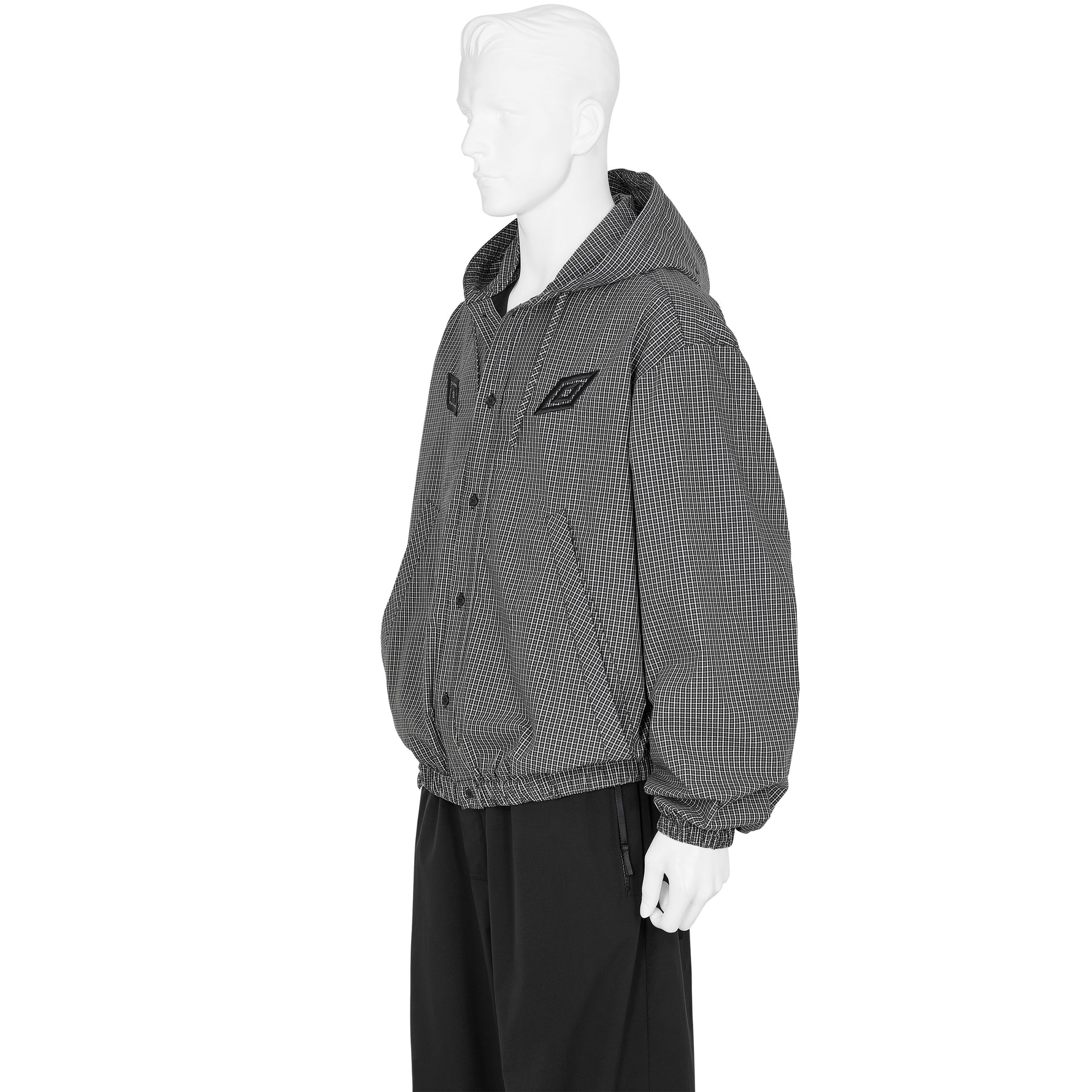 GINGHAM CHECK MASKED SHIRT BLACK BROWN