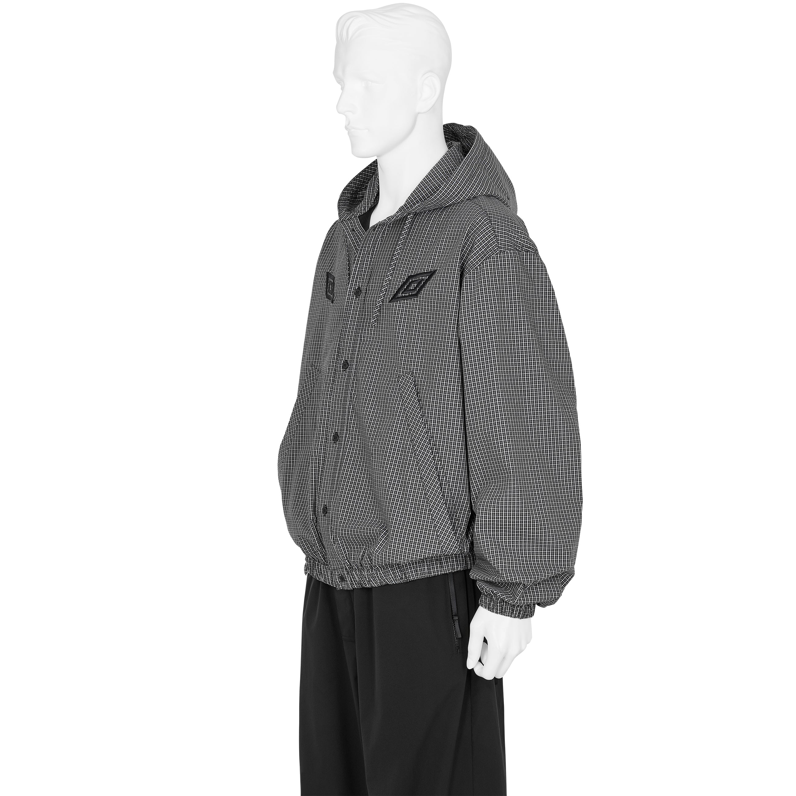 GINGHAM CHECK MASKED SHIRT BLACK BROWN