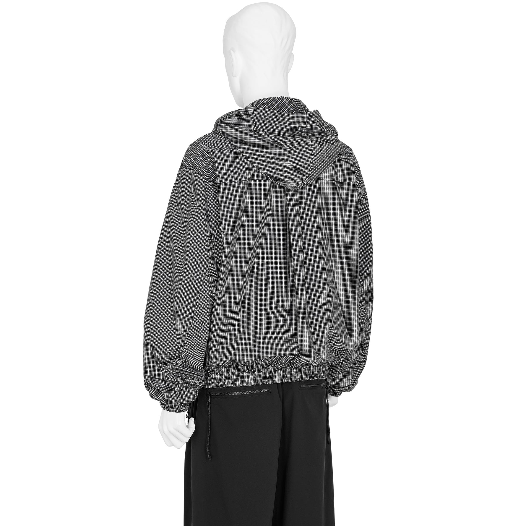 GINGHAM CHECK MASKED SHIRT BLACK BROWN