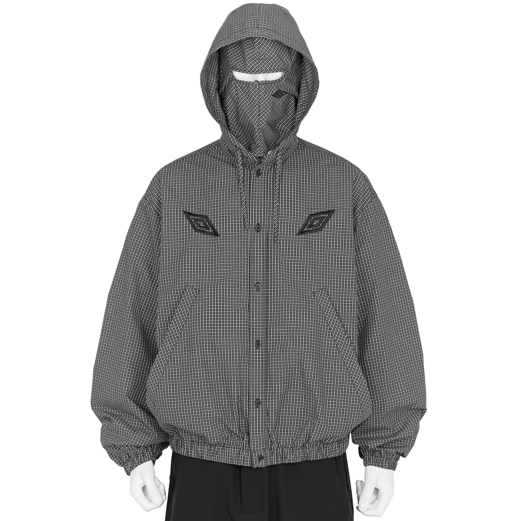 GINGHAM CHECK MASKED SHIRT BLACK BROWN