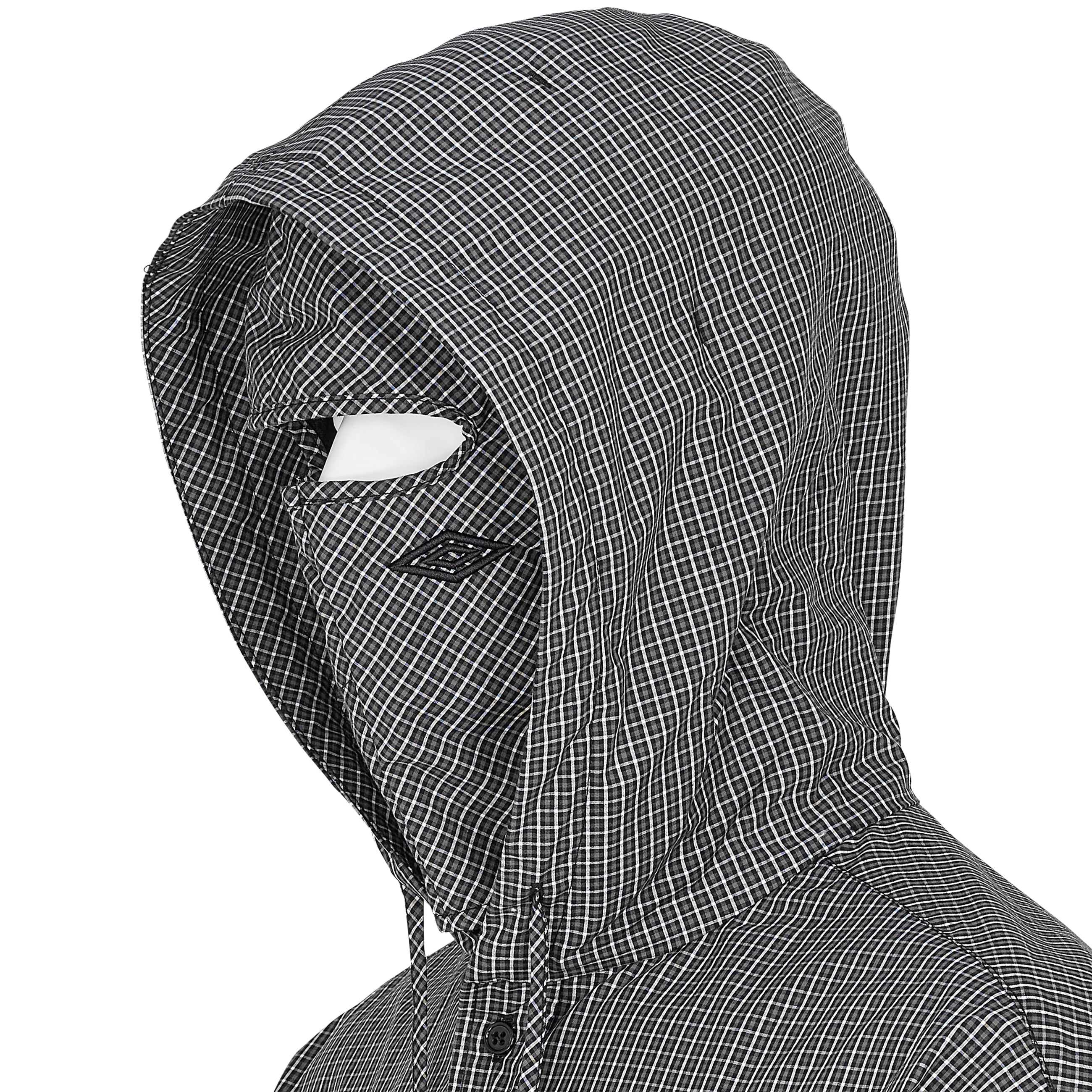 GINGHAM CHECK MASKED SHIRT BLACK BROWN