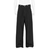 LOT.209 BUCKLE BACKED TROUSERS BLACK
