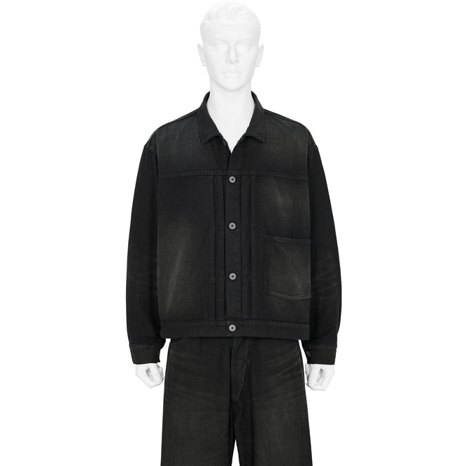 LOT.309 BUCKLE BACKED JACKET BLACK DAMAGED SUMI DYED BLACK