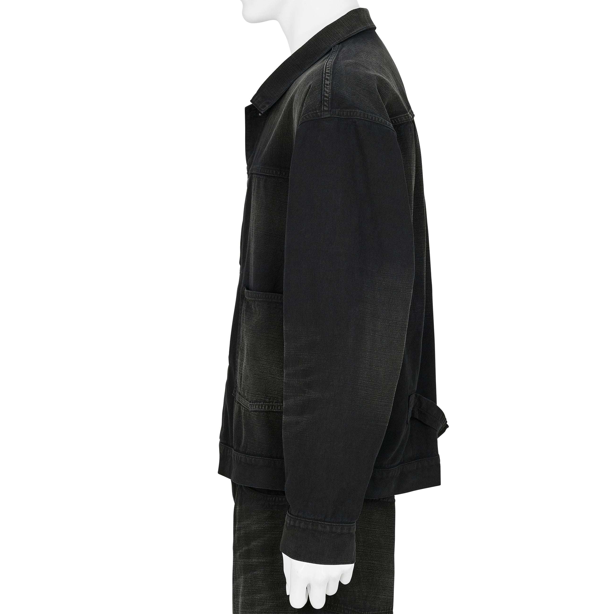 LOT.309 BUCKLE BACKED JACKET BLACK DAMAGED SUMI DYED BLACK