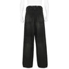 LOT.209 BUCKLE-BACKED TROUSERS DAMAGED SUMI DYED BLACK