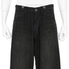 LOT.209 BUCKLE-BACKED TROUSERS DAMAGED SUMI DYED BLACK