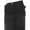 LOT.209 BUCKLE-BACKED TROUSERS DAMAGED SUMI DYED BLACK