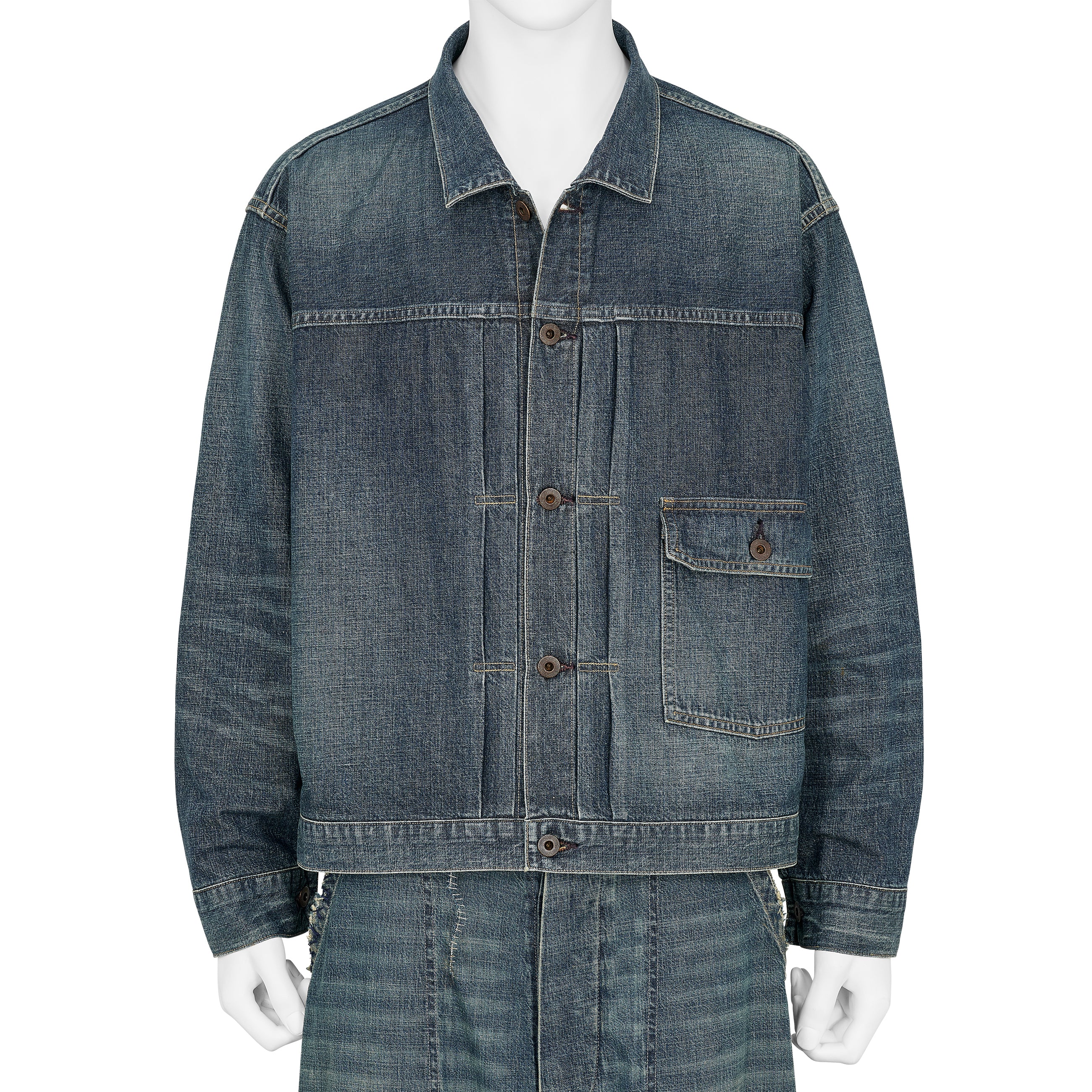 LOT.720 DAMAGED DENIM JACKET C.1930 DAMAGED INDIGO