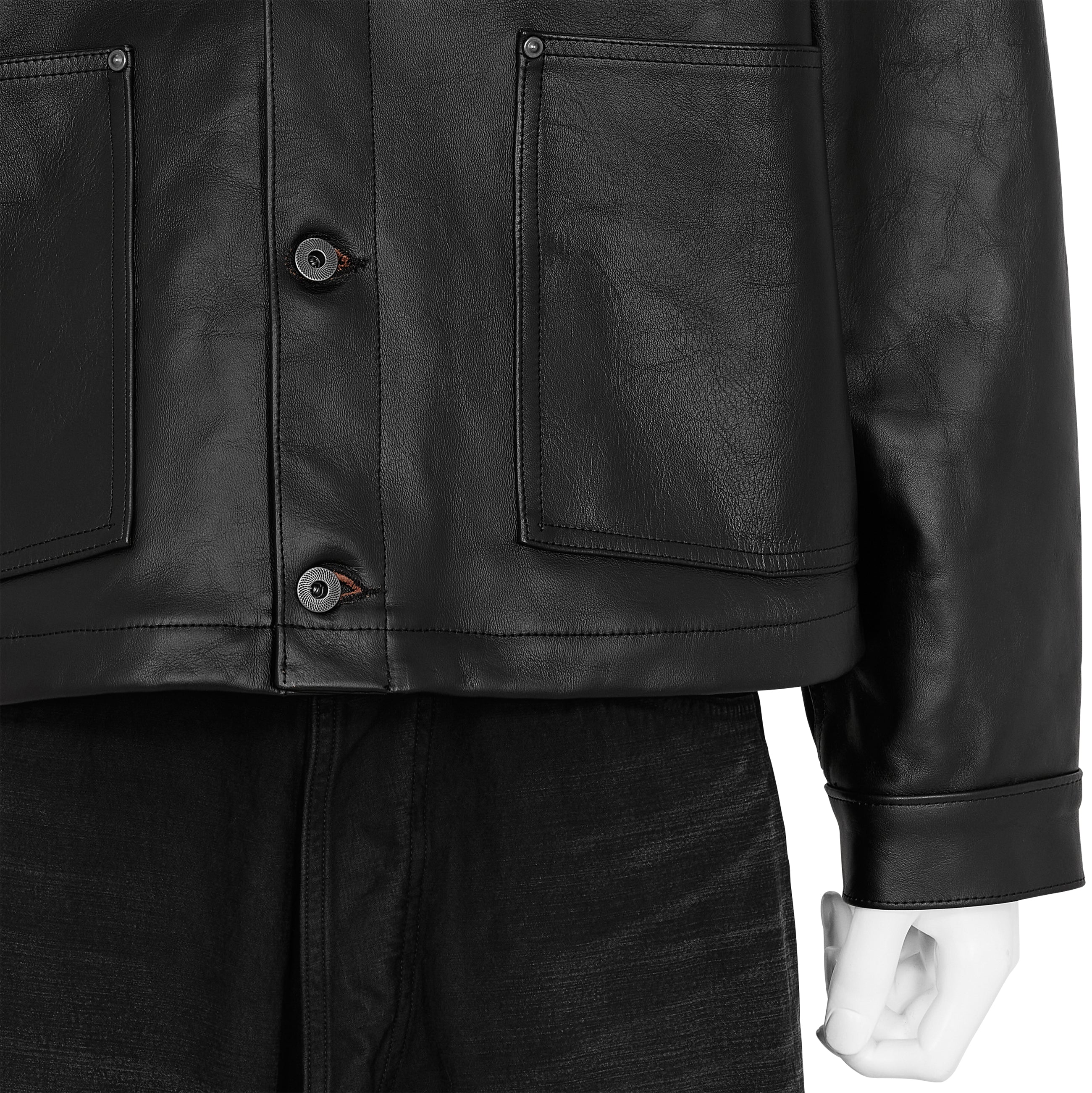 LOT.804 LEATHER JACKET C.1930'S BLACK