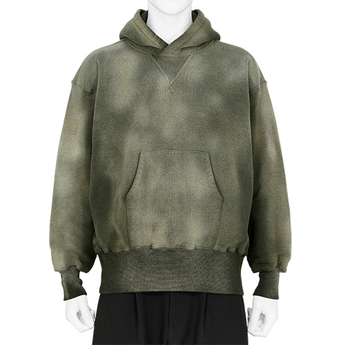 LOT.603 SWEAT SHIRT BLEACHED DEEP GREEN - T.T TAIGA TAKAHASHI