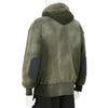 LOT.606 HOODED SWEAT SHIRT BLEACHED DEEP GREEN