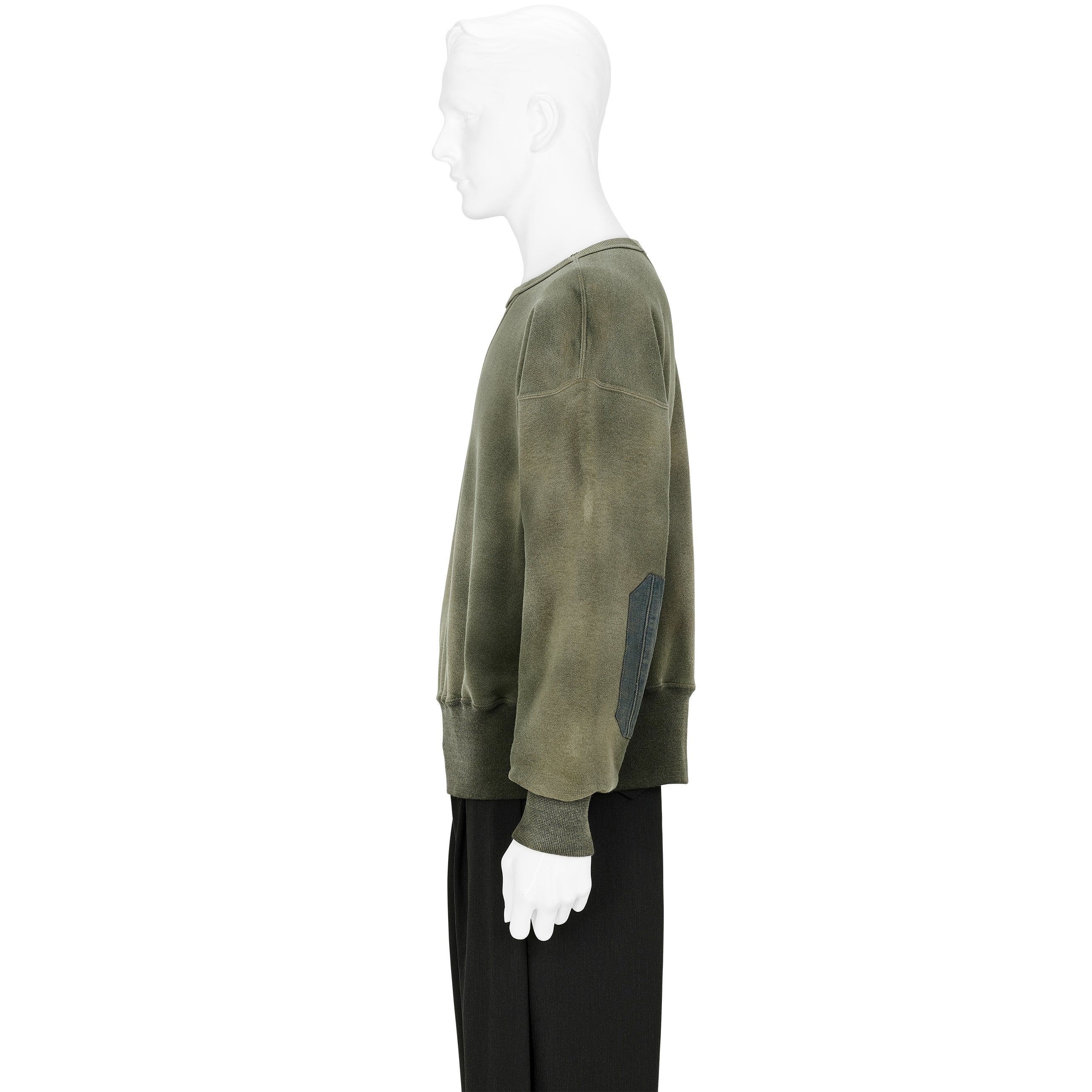 LOT.603 SWEAT SHIRT BLEACHED DEEP GREEN