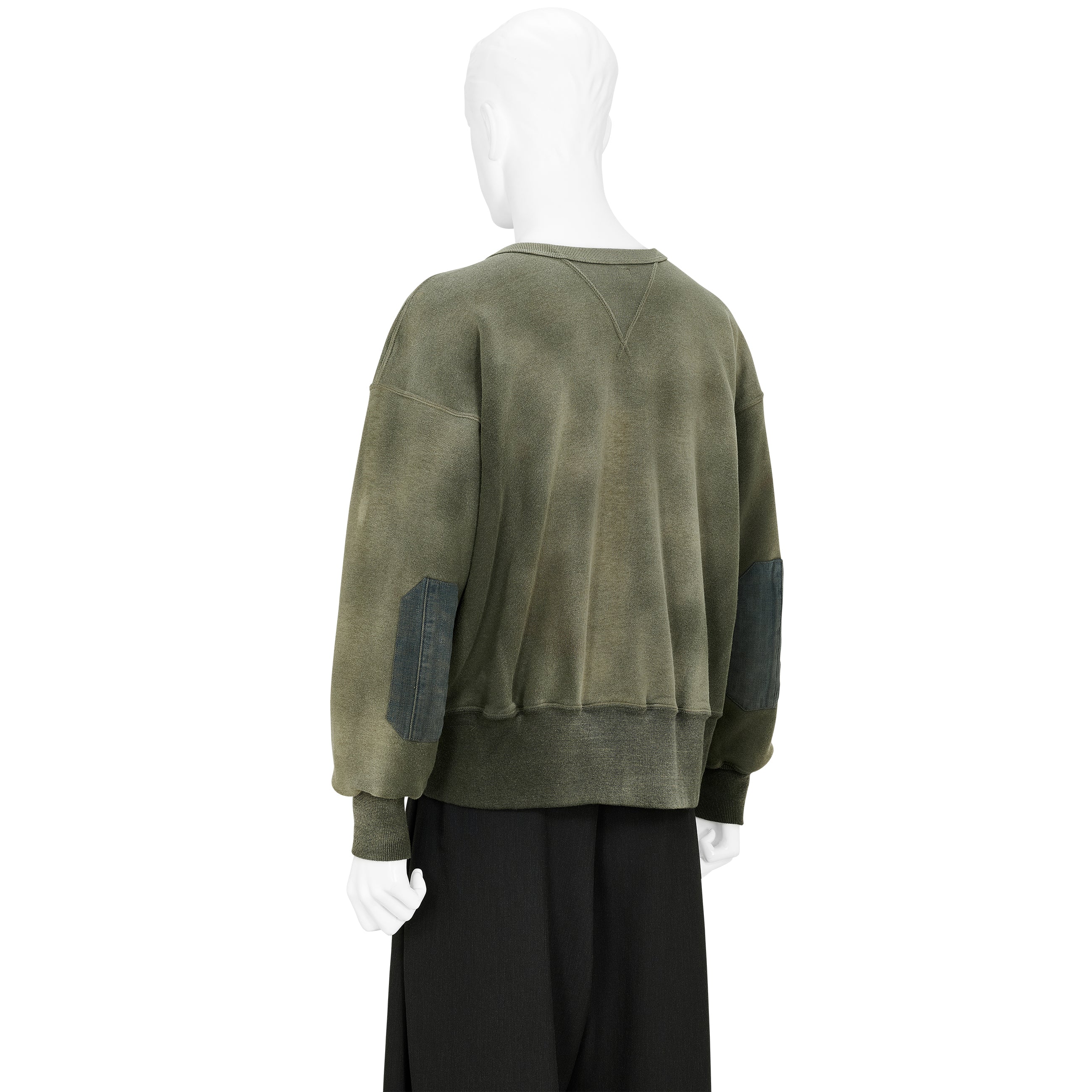 LOT.603 SWEAT SHIRT BLEACHED DEEP GREEN