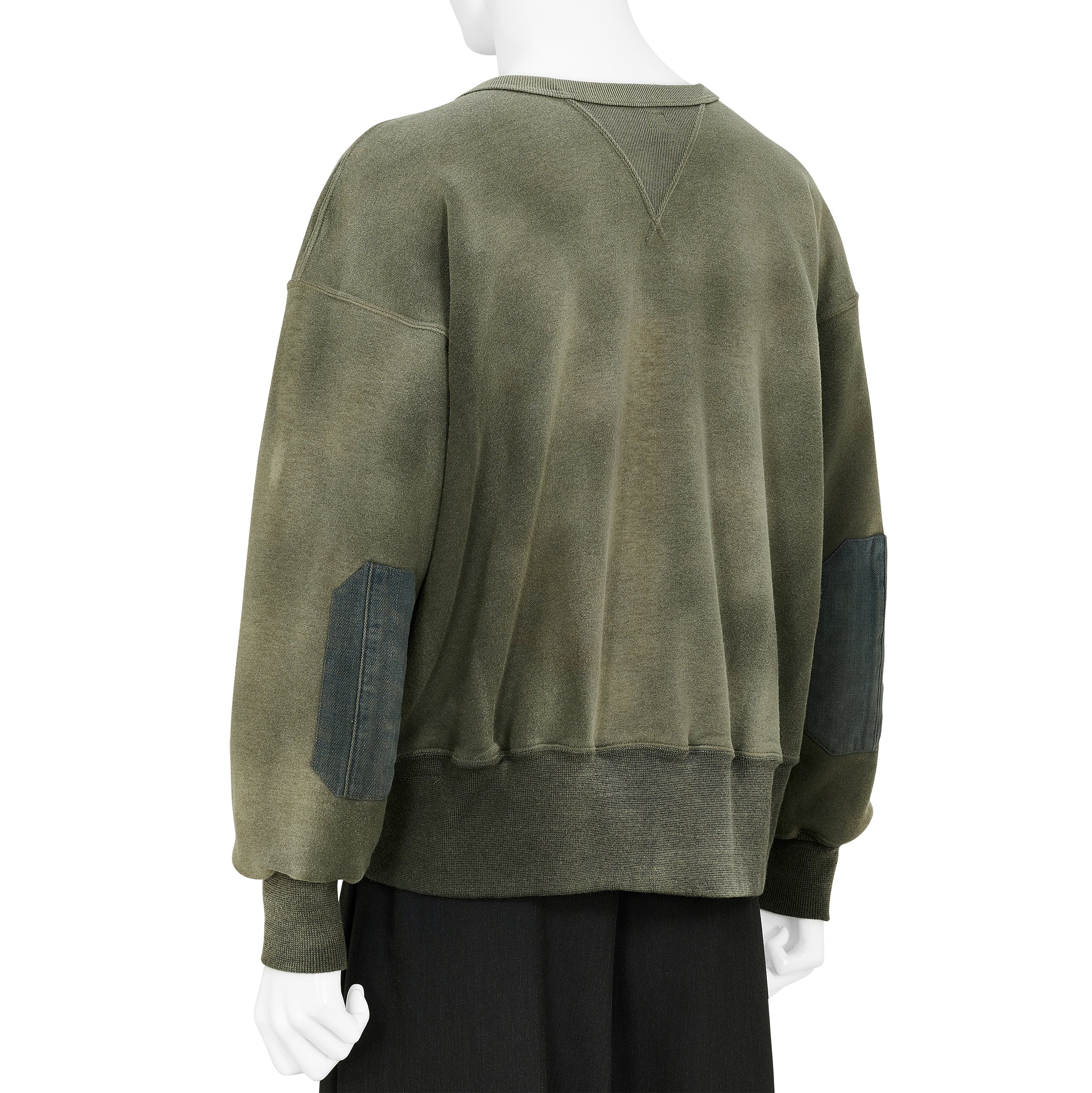LOT.603 SWEAT SHIRT BLEACHED DEEP GREEN