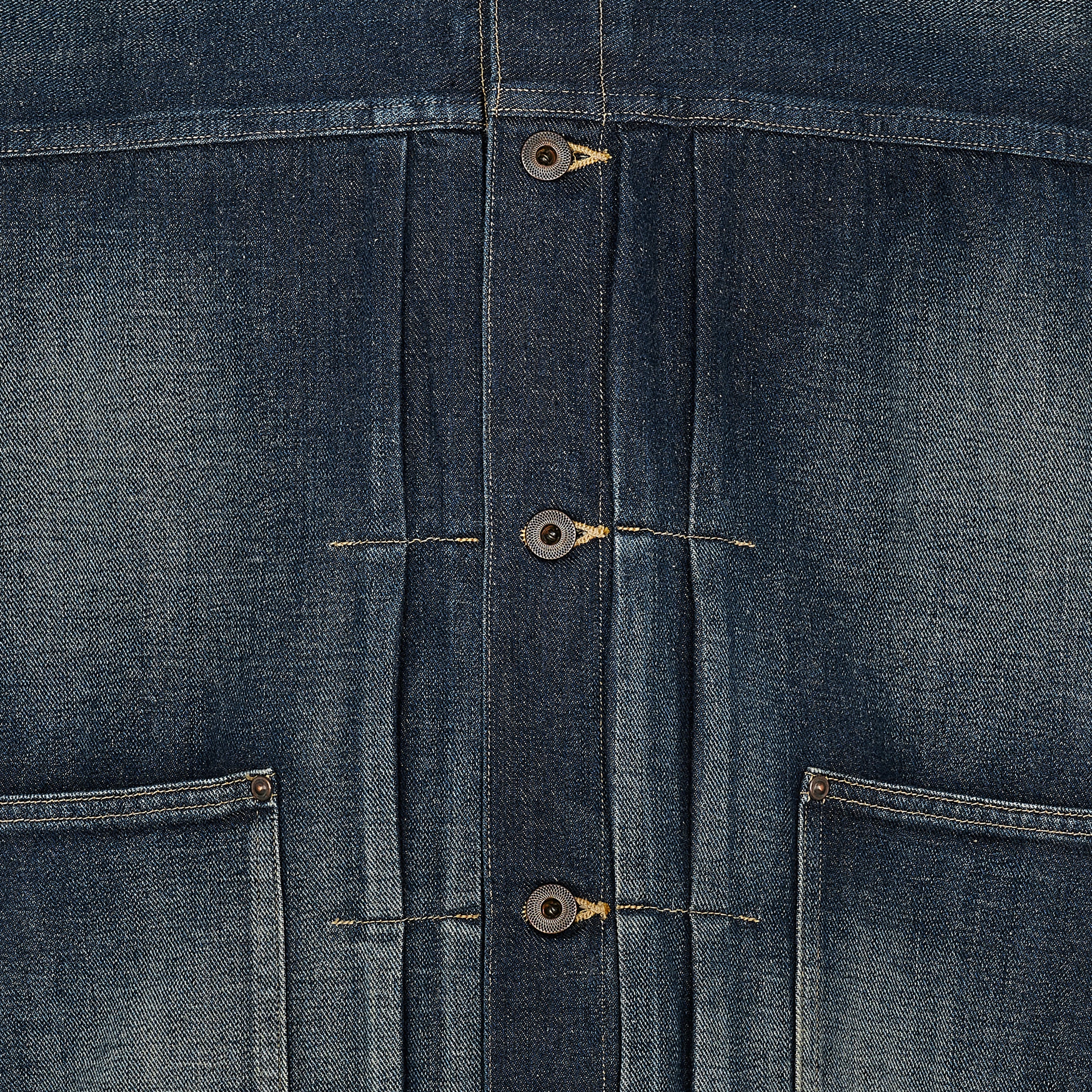 LOT.714 DENIM JACKET SIDE PANEL DAMAGED INDIGO