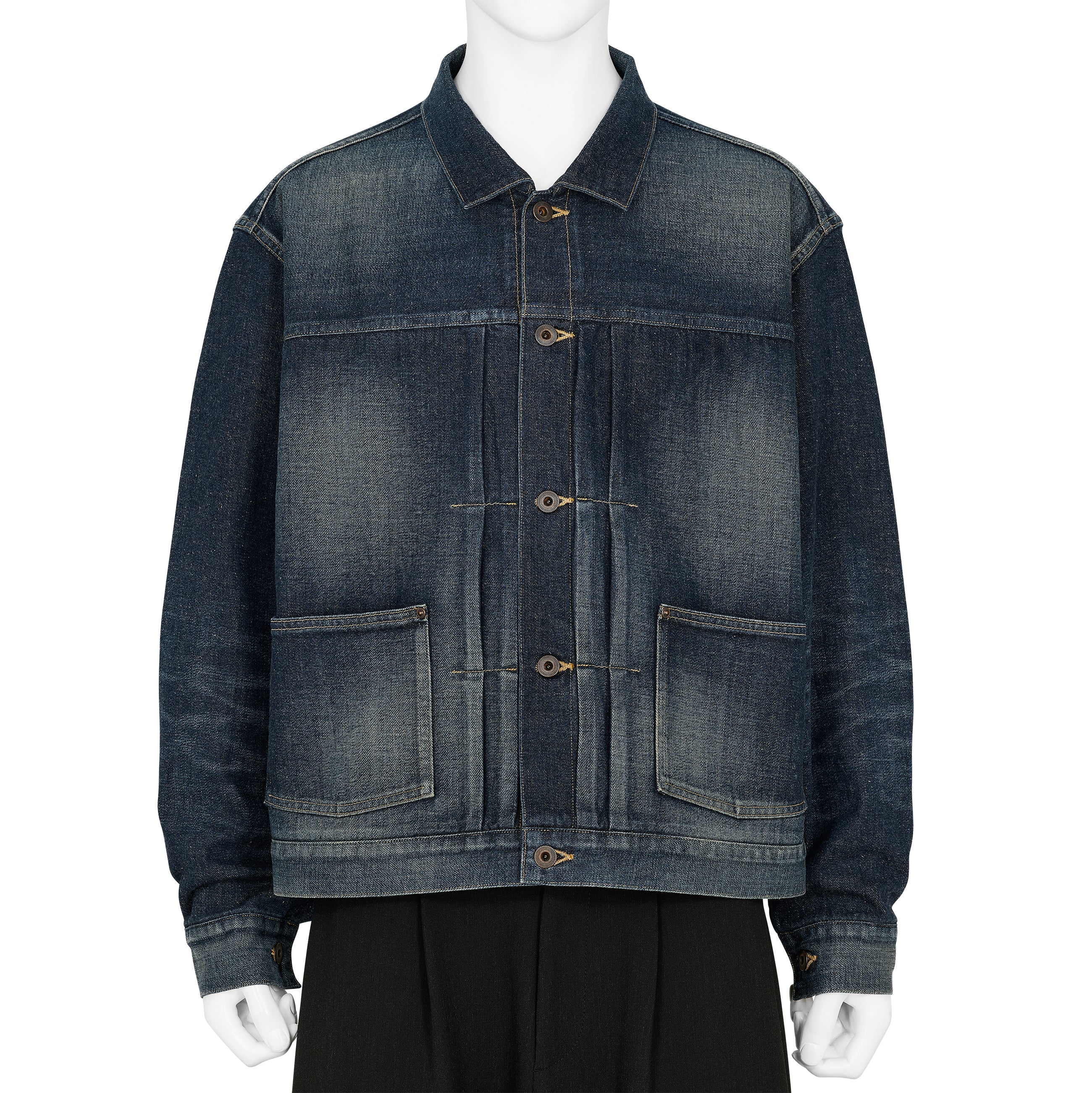LOT.714 DENIM JACKET SIDE PANEL DAMAGED INDIGO