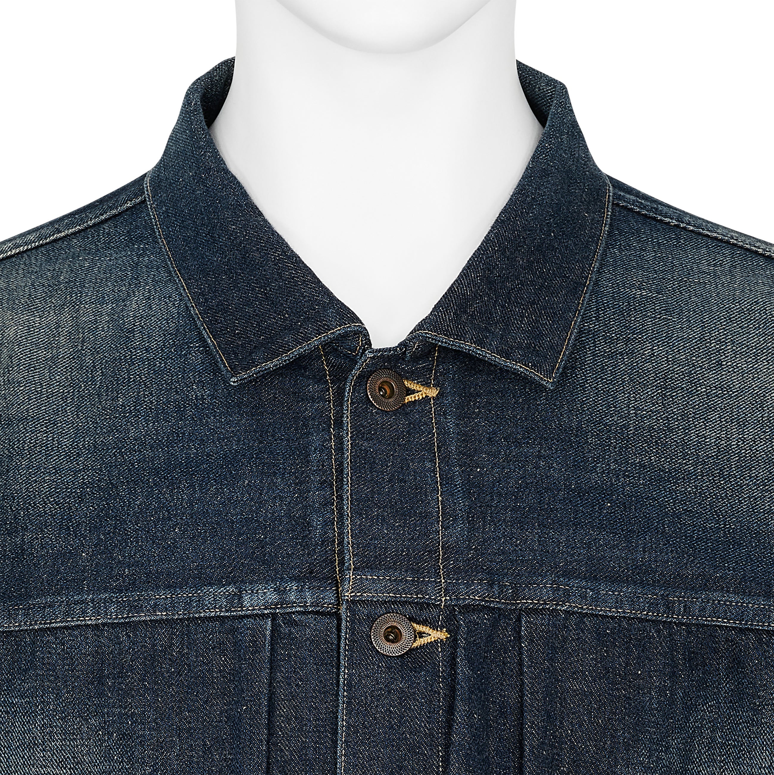 LOT.714 DENIM JACKET SIDE PANEL DAMAGED INDIGO