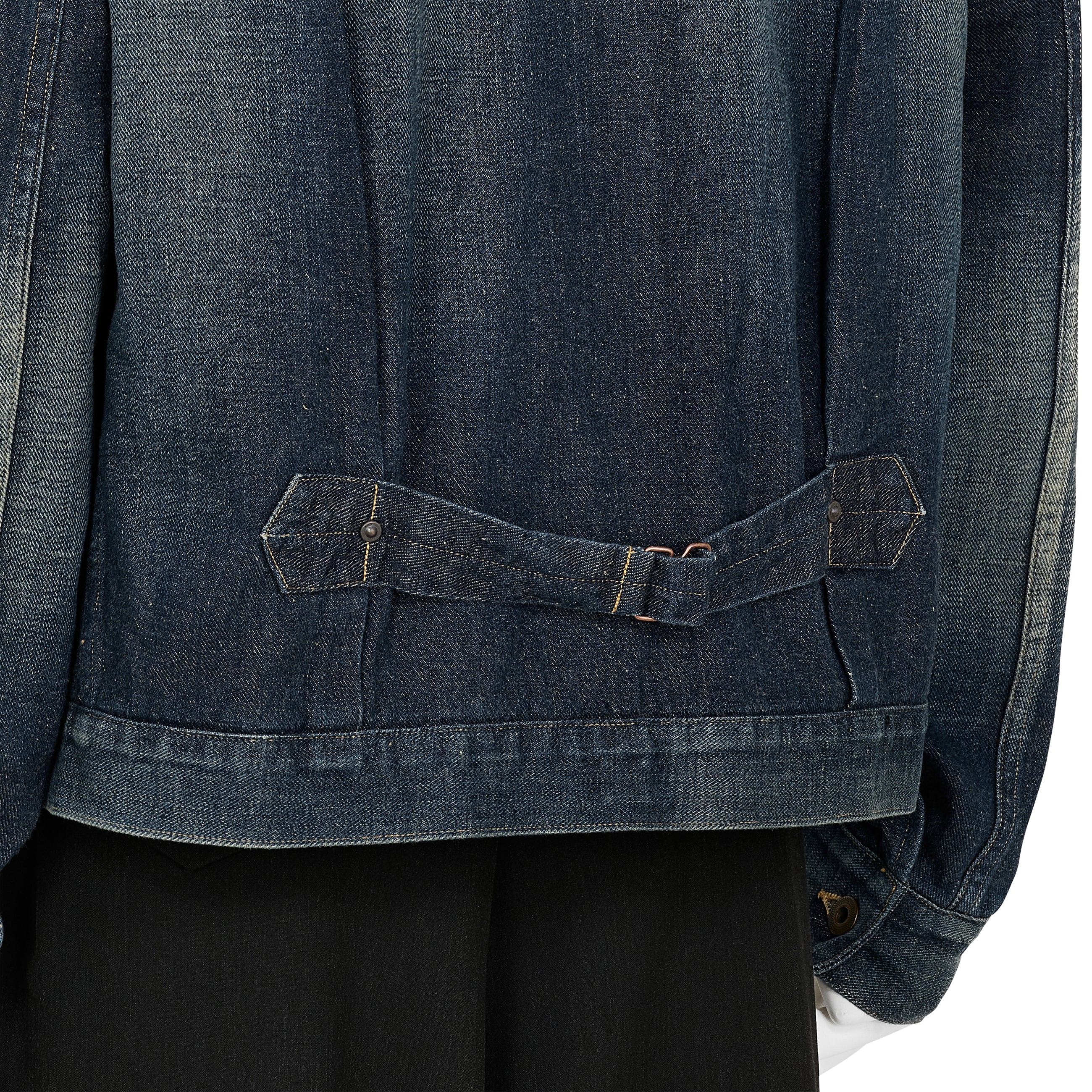 LOT.714 DENIM JACKET SIDE PANEL DAMAGED INDIGO