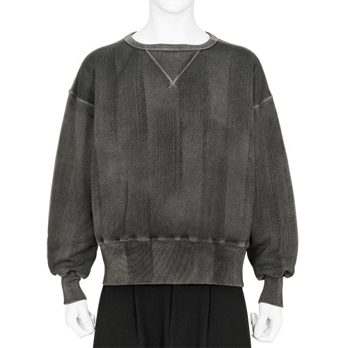 LOT.603 SWEAT SHIRT BLEACHED DEEP GREEN - T.T TAIGA TAKAHASHI