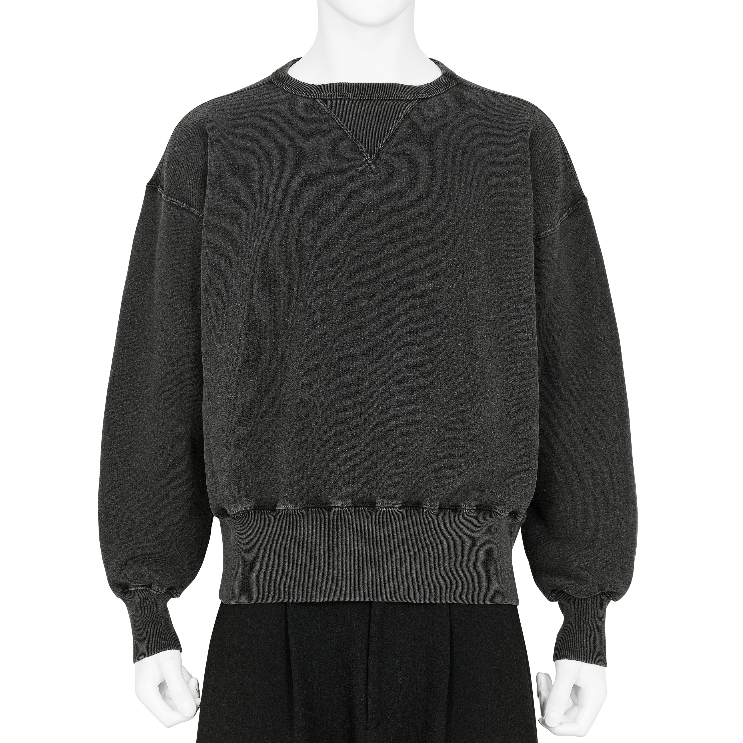 LOT.603 SWEAT SHIRT SUMI DYED BLACK