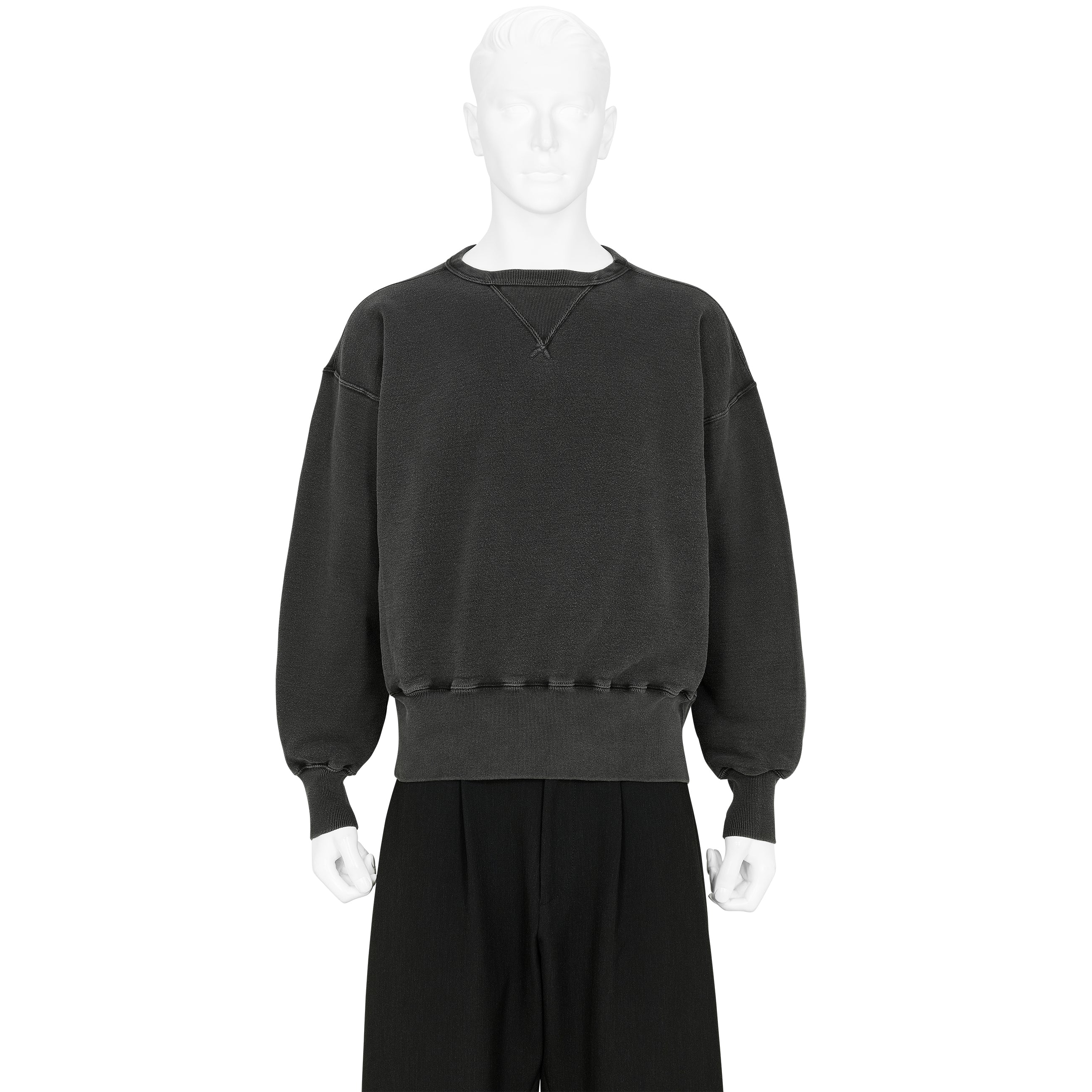 LOT.603 SWEAT SHIRT SUMI DYED BLACK