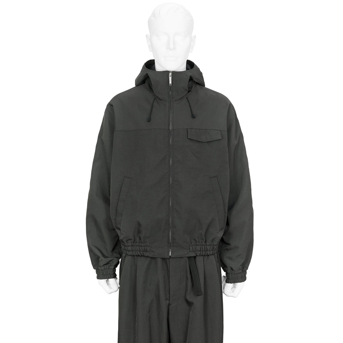 MULTI POCKET HOODED BLOUSON GRAY