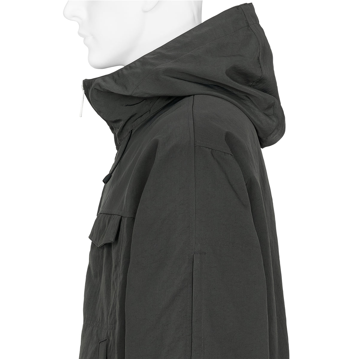 MULTI POCKET HOODED BLOUSON GRAY