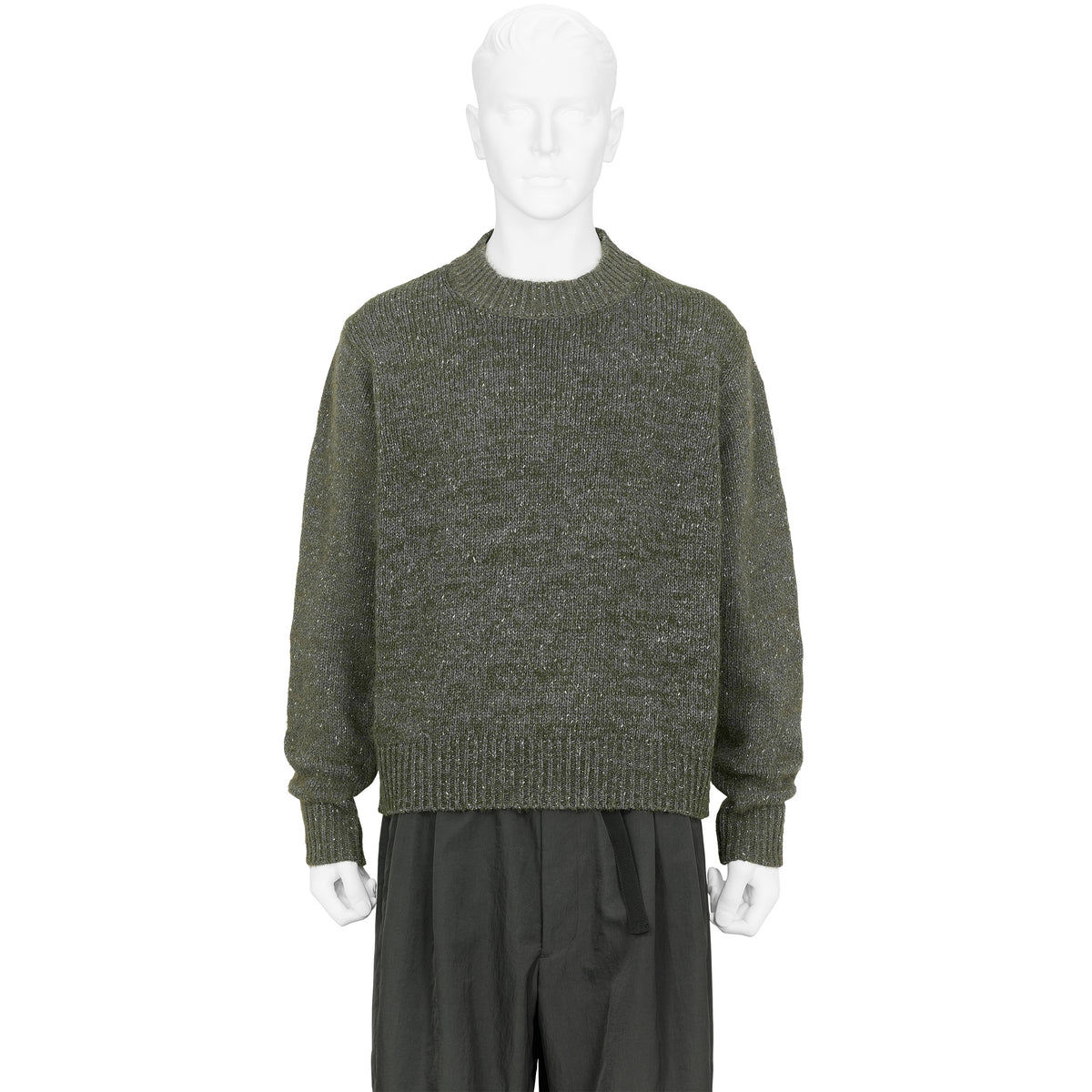 WHITE NEP KNIT GRAY KHAKI