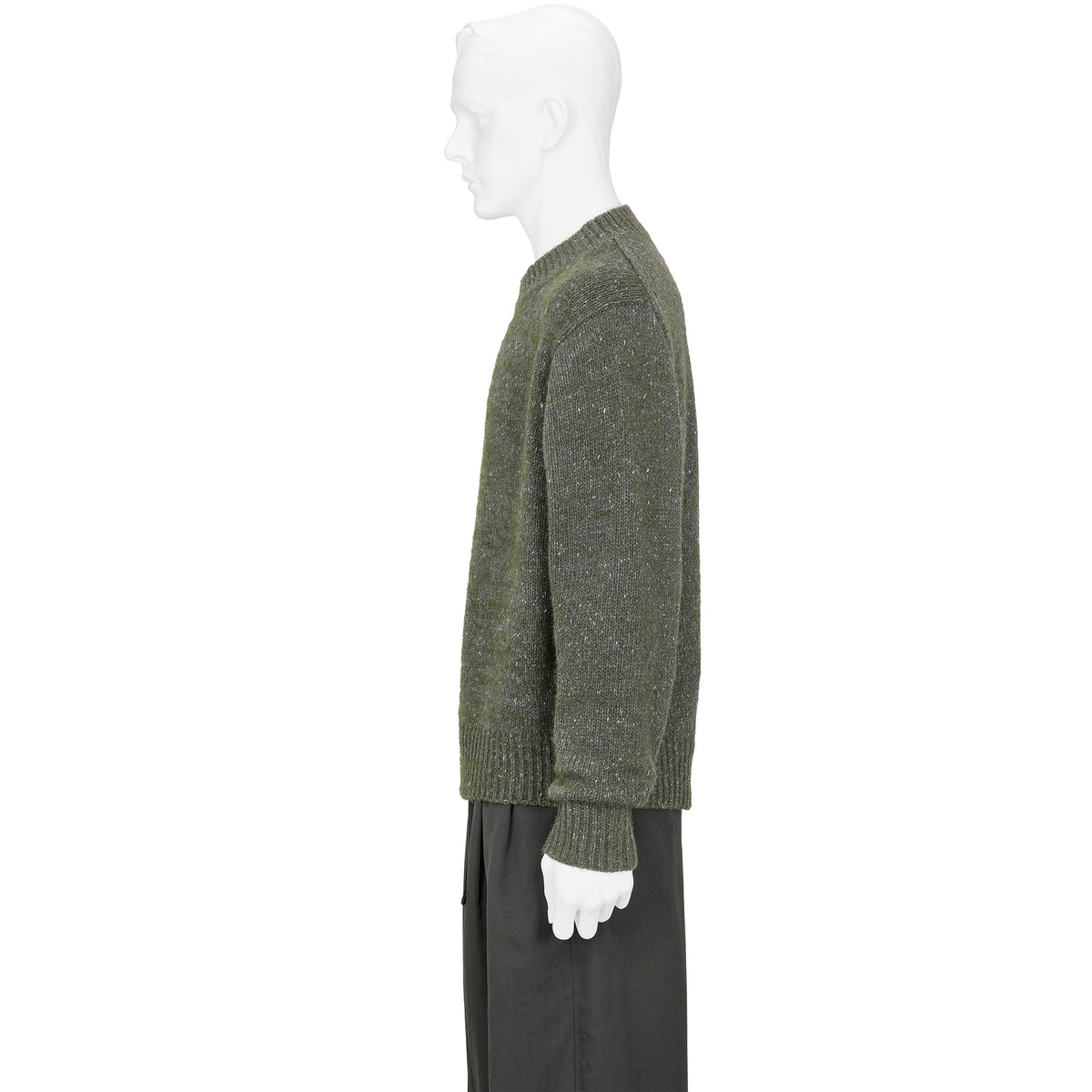 WHITE NEP KNIT GRAY KHAKI