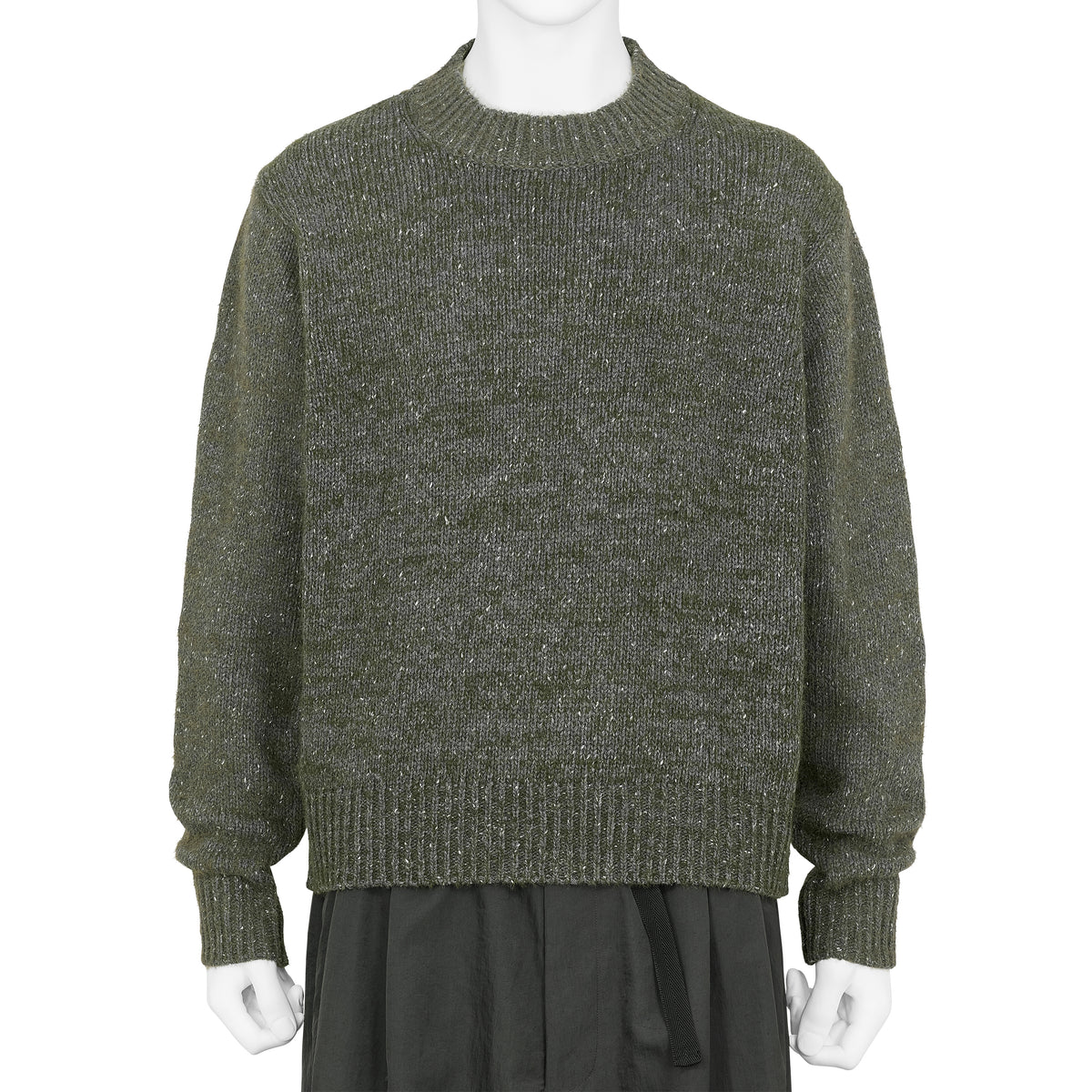 WHITE NEP KNIT GRAY KHAKI
