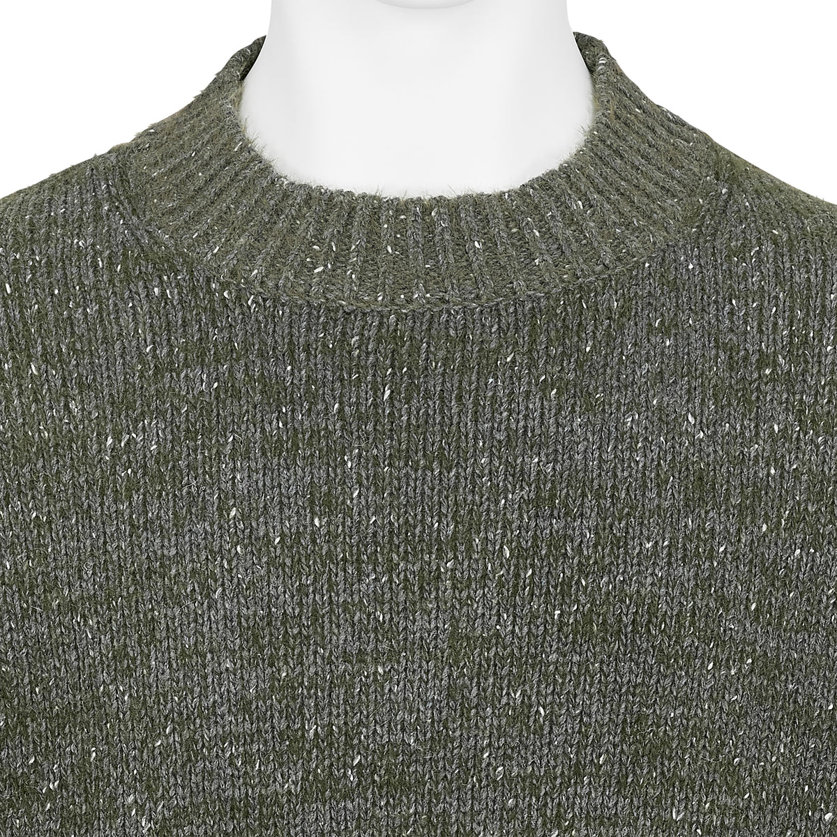 WHITE NEP KNIT GRAY KHAKI