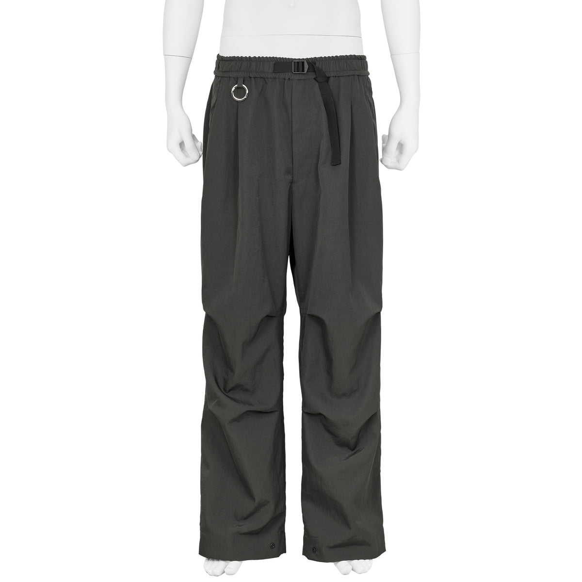KNEE TUCK WIDE EASY PANTS GRAY