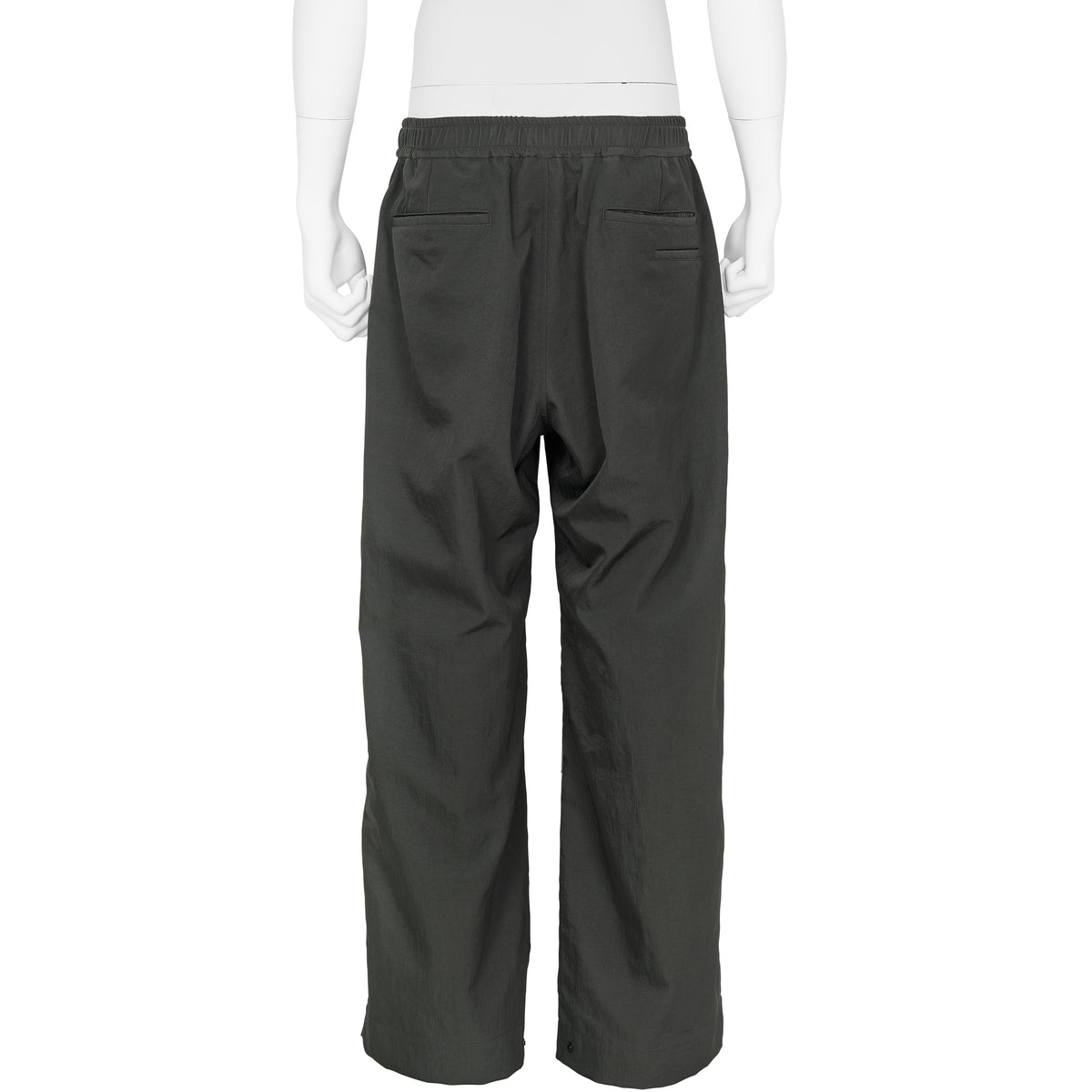 KNEE TUCK WIDE EASY PANTS GRAY