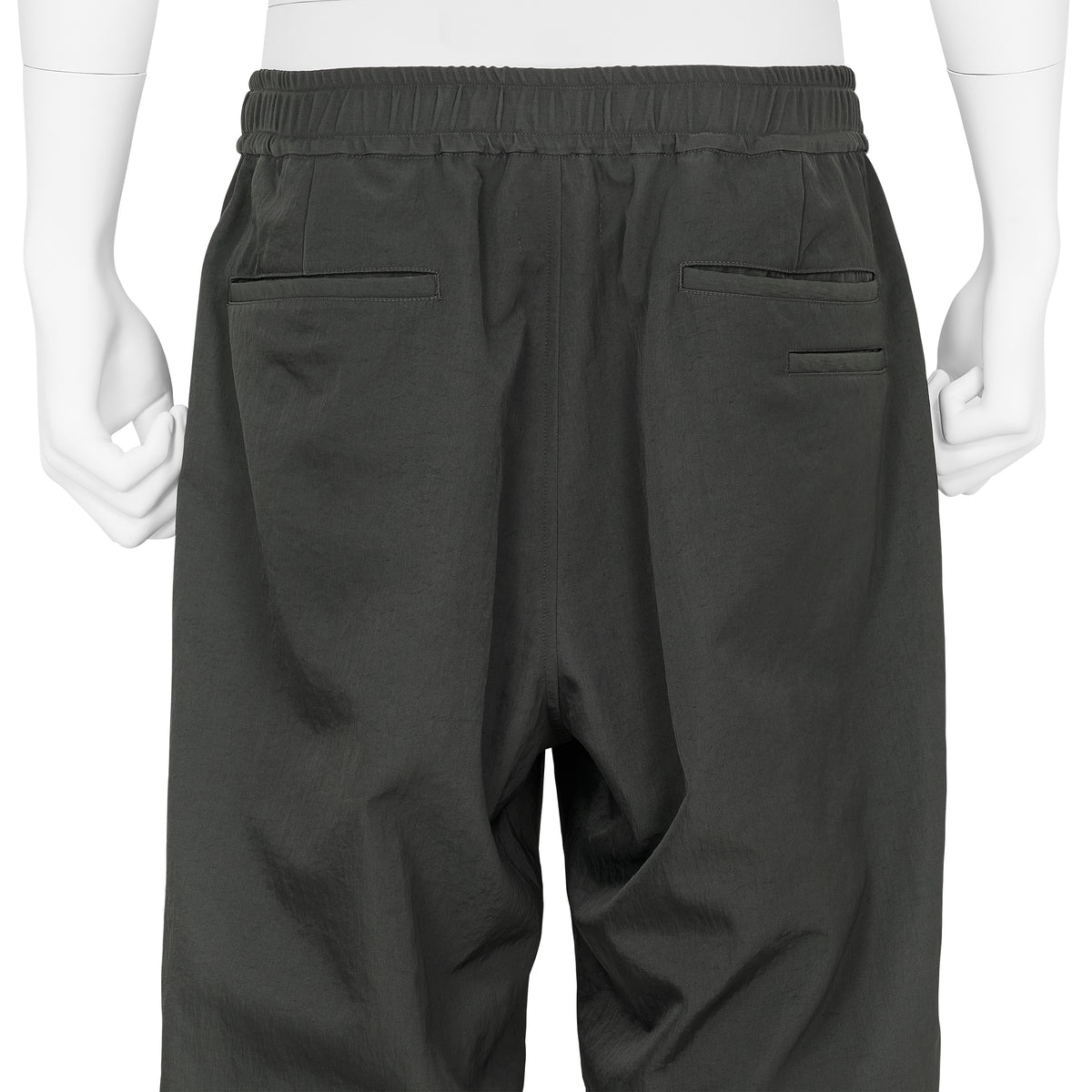 KNEE TUCK WIDE EASY PANTS GRAY