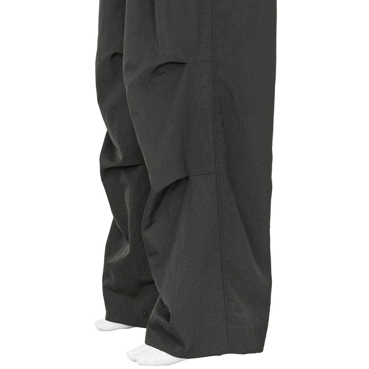 KNEE TUCK WIDE EASY PANTS GRAY