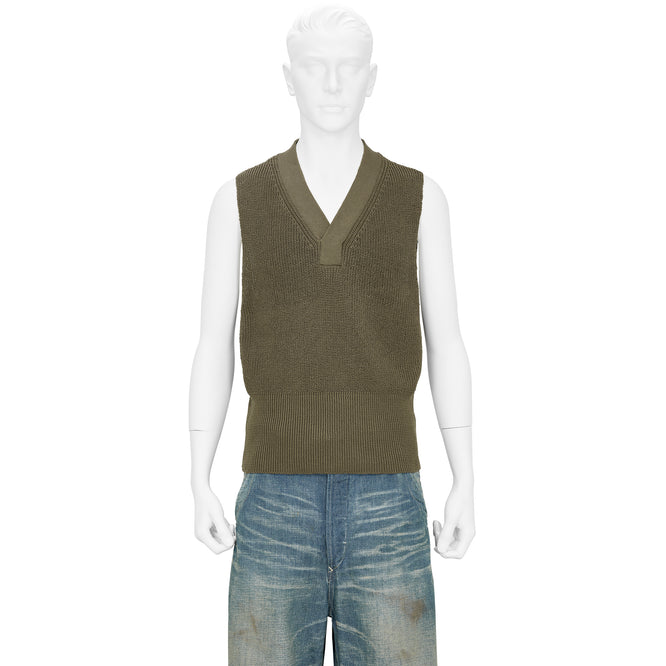 LOT.532 V NECK VEST OLIVE