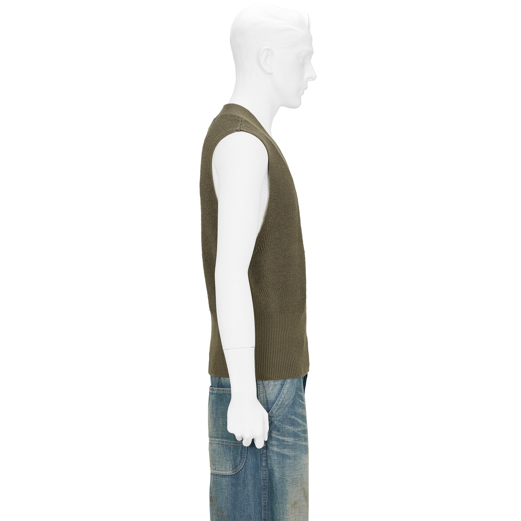 LOT.532 V NECK VEST OLIVE