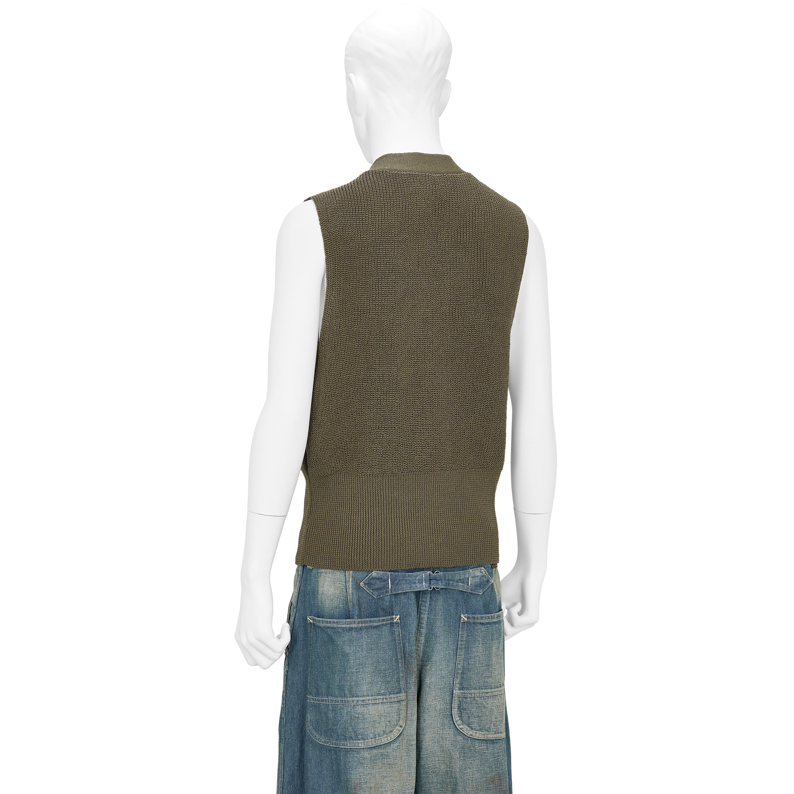 LOT.532 V NECK VEST OLIVE - T.T TAIGA TAKAHASHI(ティー.ティー