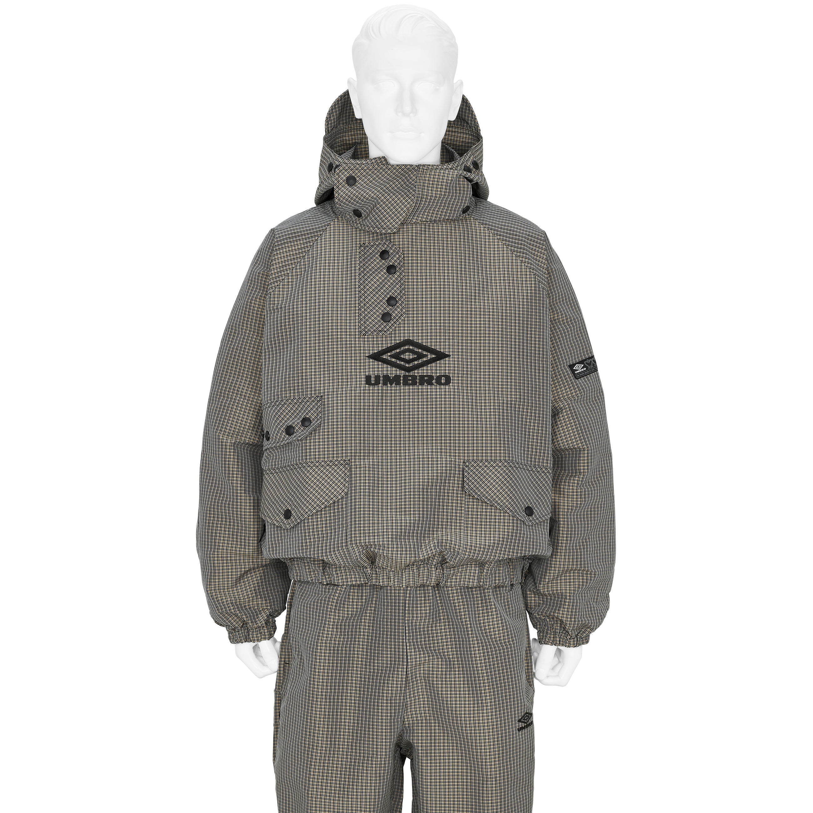 SMOCK CHECK ANORAK BEIGE