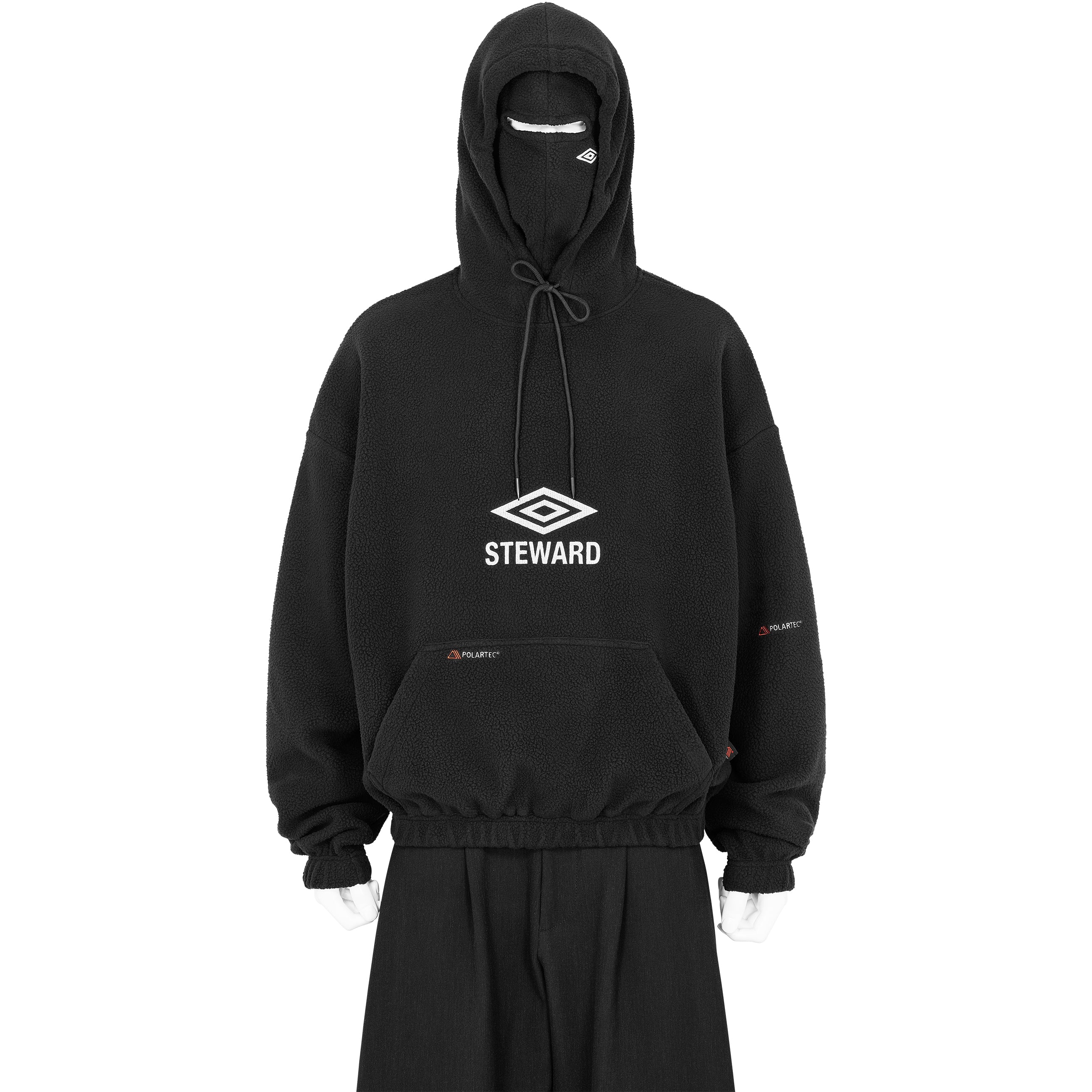 POLARTEC FLEECE MASKED HOODIE BLACK