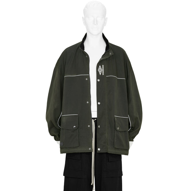 TRAINER WAXED JACKET DARK OLIVE