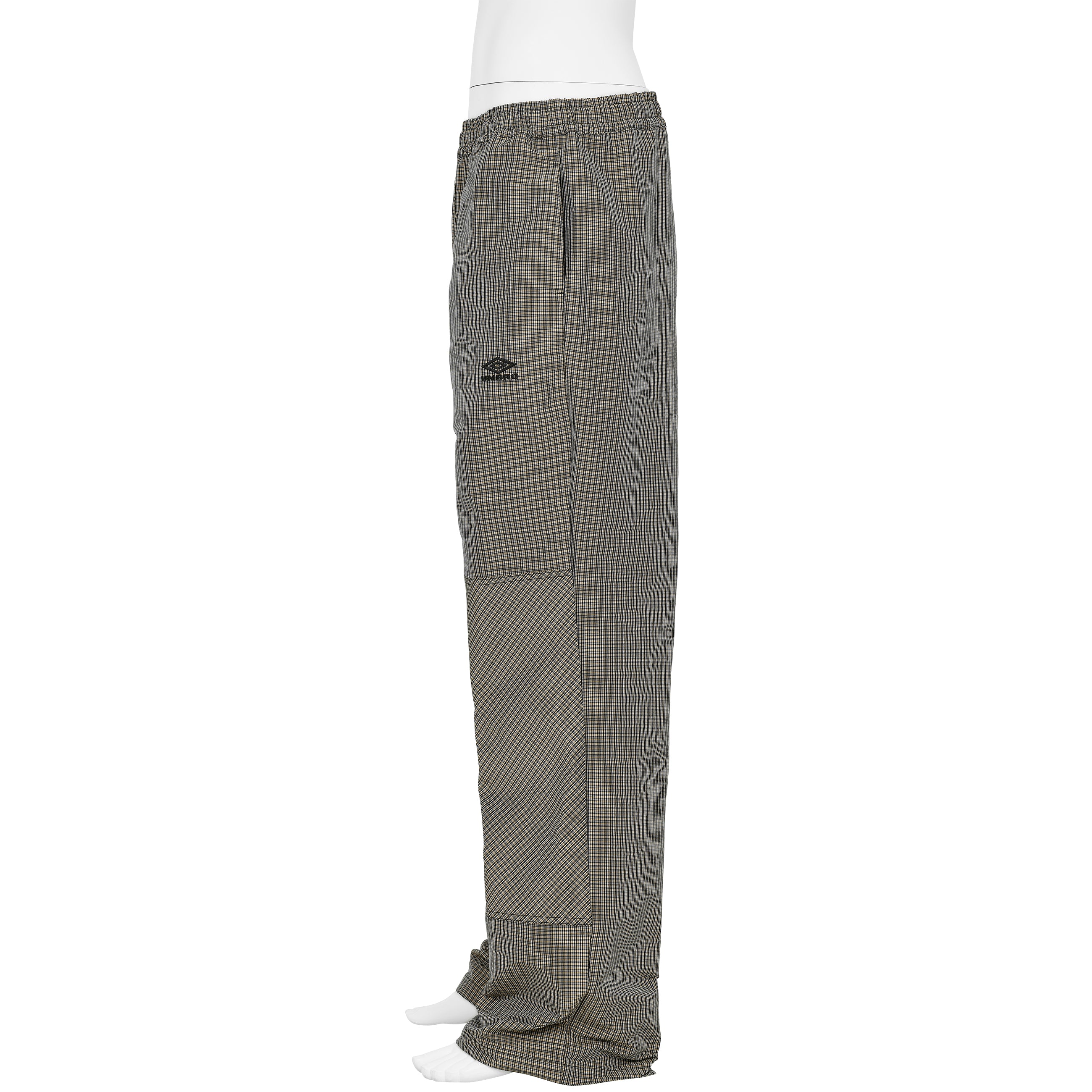 CHECK TRACK PANTS BEIGE