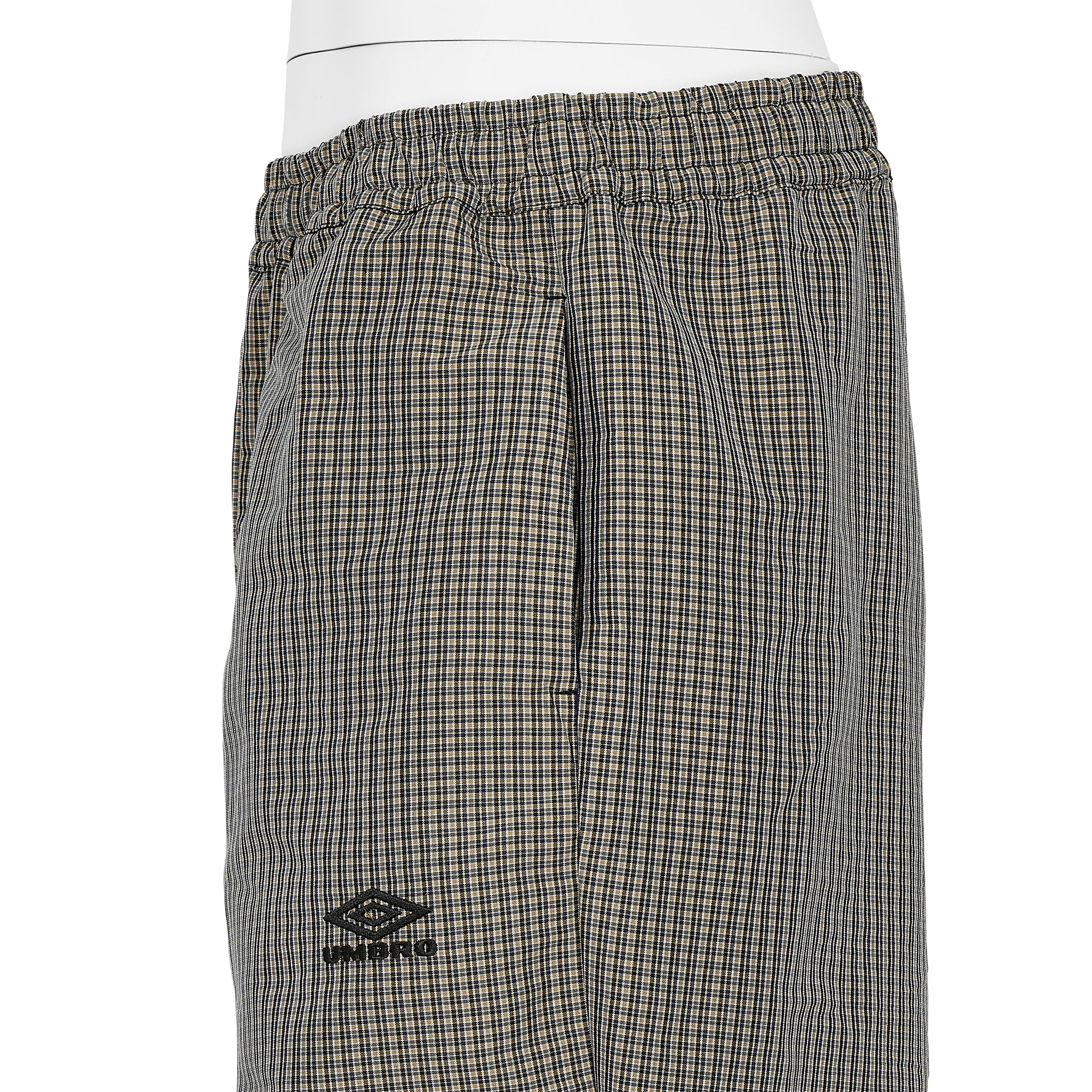 CHECK TRACK PANTS BEIGE