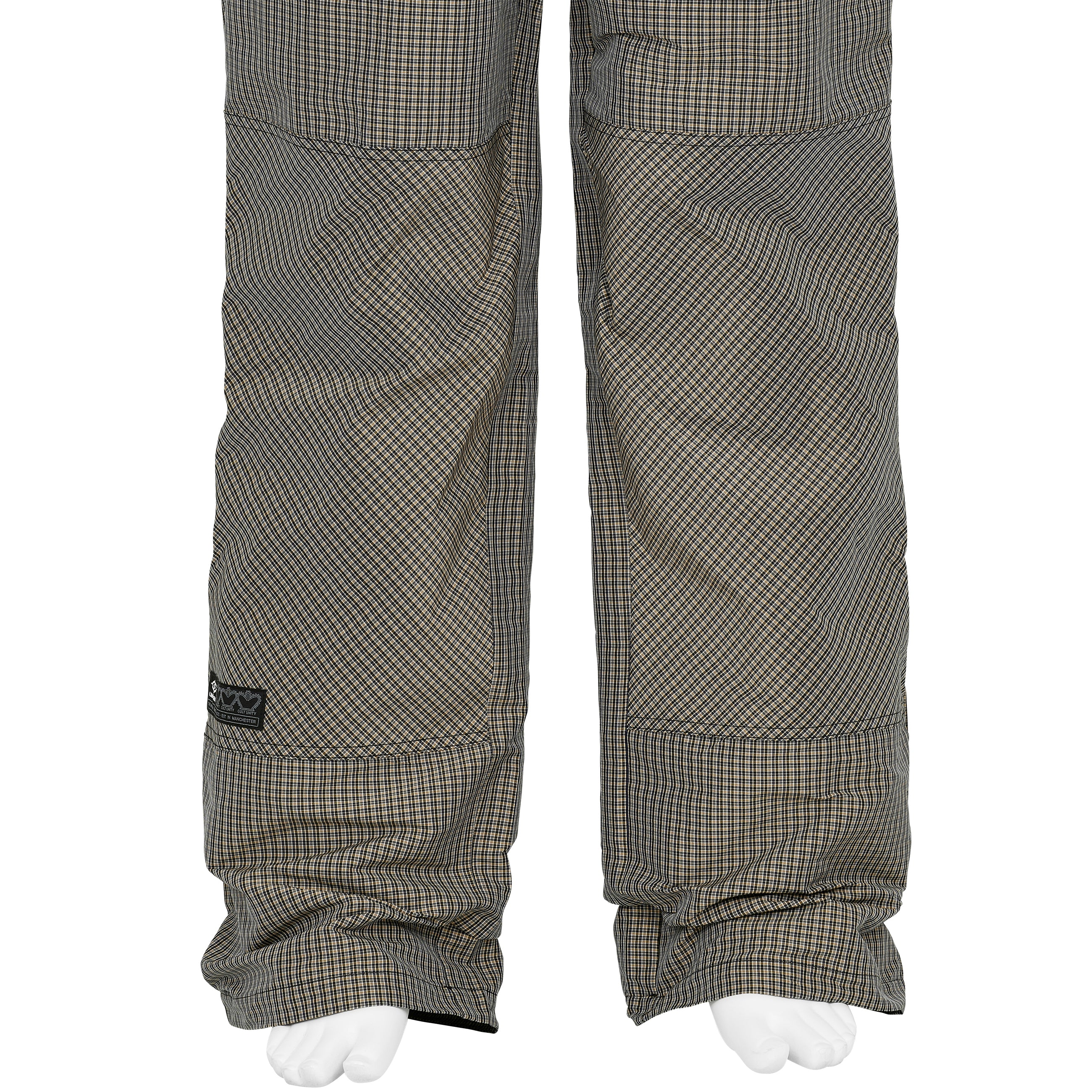 CHECK TRACK PANTS BEIGE