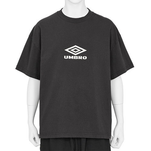 OFFENCE DEFENCE TEE SHIRT WASHED BLACK - SLAM JAM and UMBRO(スラム